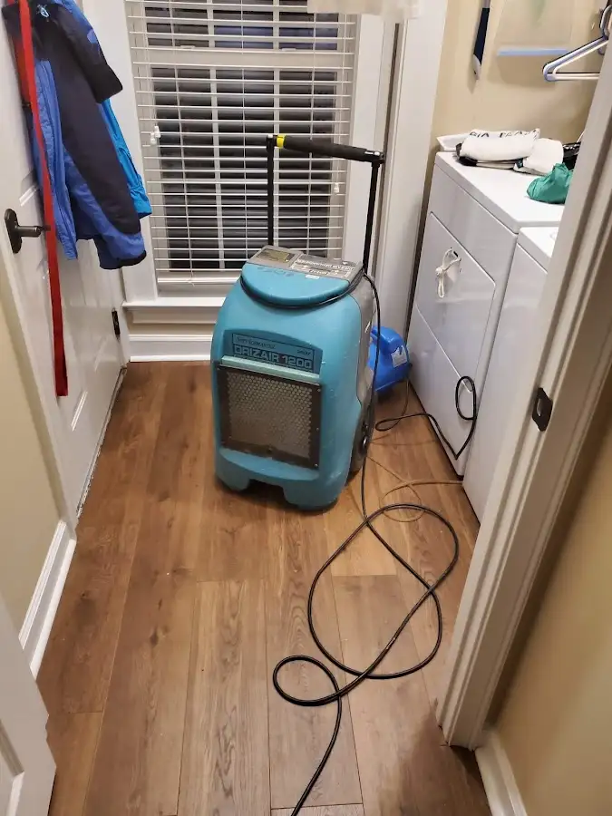 Commercial dehumidifier deployed for Flood Damage Cleanup in Happy Valley